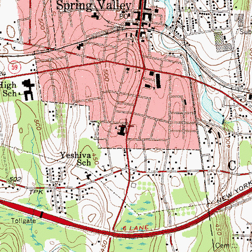 Topographic Map of United Talmudical Boys Academy, NY
