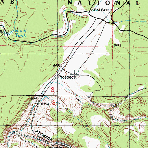Topographic Map of Coconino Siding, AZ