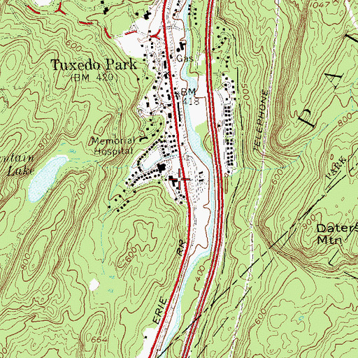 Topographic Map of George F Baker High School, NY