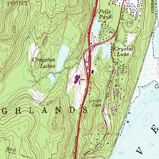 Topographic Map of James I O'Neill High School, NY