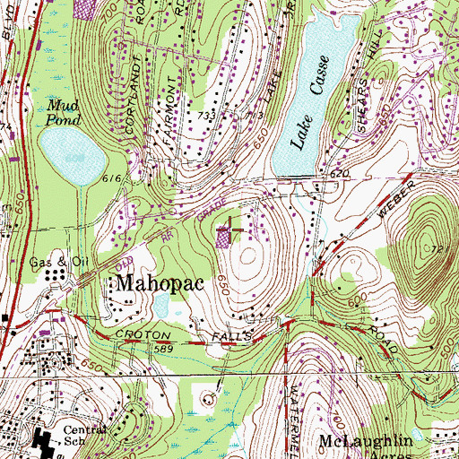 Topographic Map of Fulmar Road Elementary School, NY