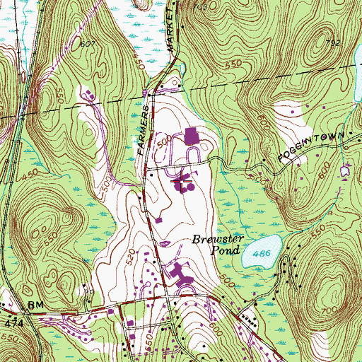 Topographic Map of John F Kennedy Elementary School, NY