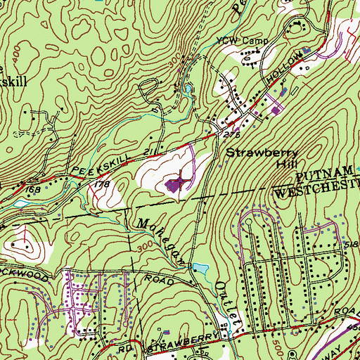 Topographic Map of Putnam Valley Middle School, NY