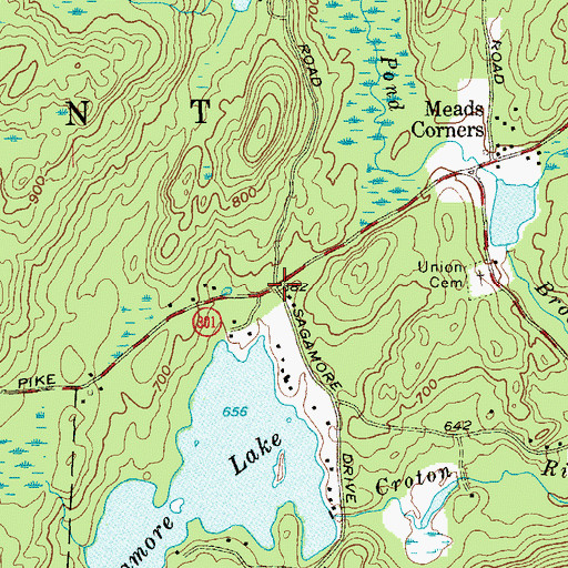 Topographic Map of Foshay Corners, NY