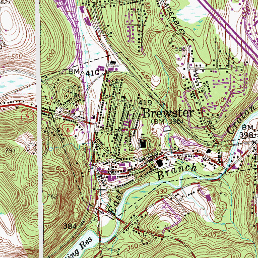 Topographic Map of Saint Andrew's Episcopal Church, NY
