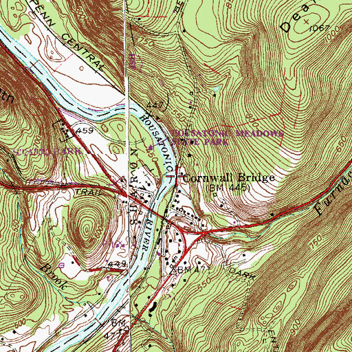Topographic Map of Furnace Brook, CT