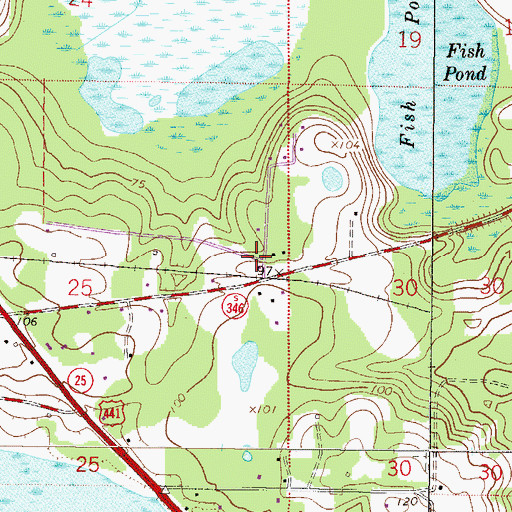Topographic Map of Kingdom Hall of Jehovahs Witnesses, FL