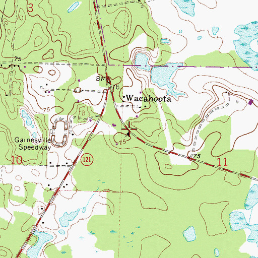 Topographic Map of Hopewell Baptist Church, FL