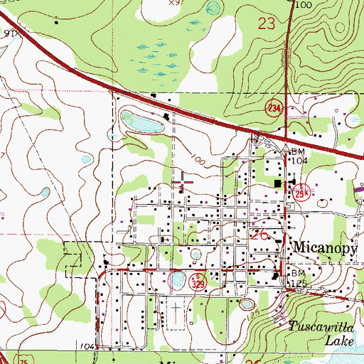 Topographic Map of Mount Bethel Missionary Baptist Church, FL