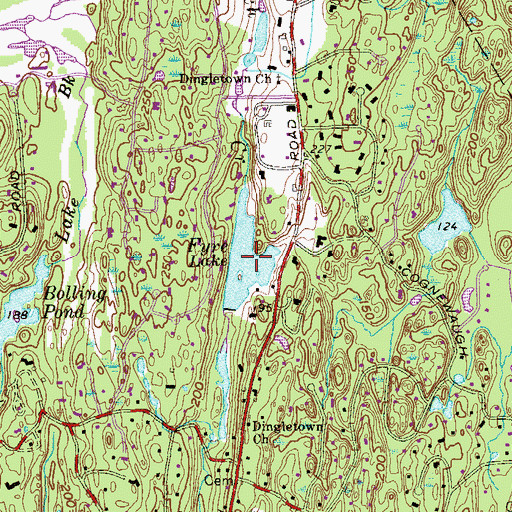 Topographic Map of Fyre Lake, CT