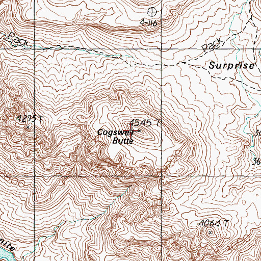 Topographic Map of Cogswell Butte, AZ