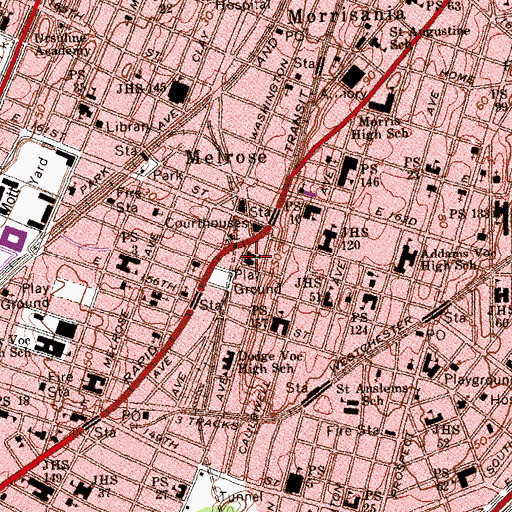 Topographic Map of Church of Saints Peter and Paul, NY
