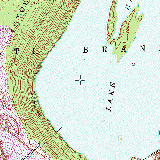 Topographic Map of Lake Gaillard, CT