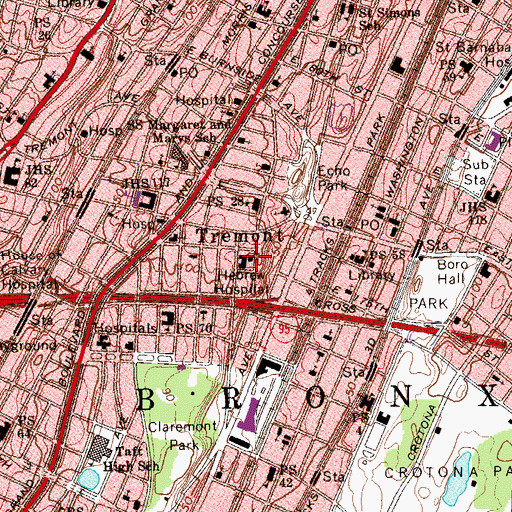 Topographic Map of Casa Promesa, NY