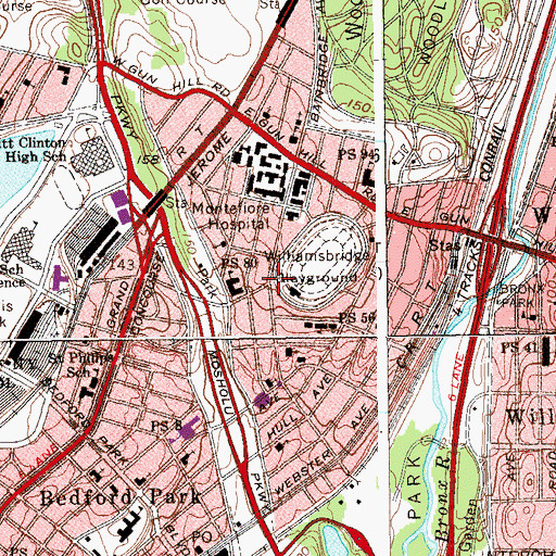 Topographic Map of Museum of Bronx History, NY