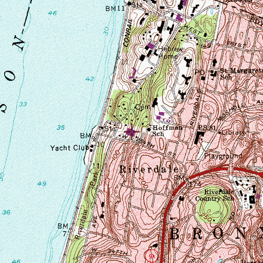 Topographic Map of Salanter Akiba Riverdale Academy, NY