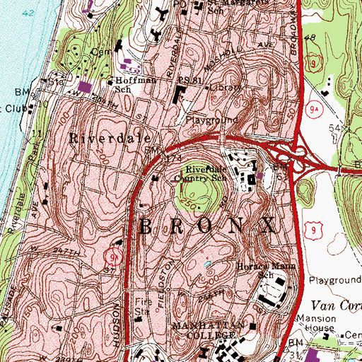 Topographic Map of Henry Ittleson Center for Child Research, NY