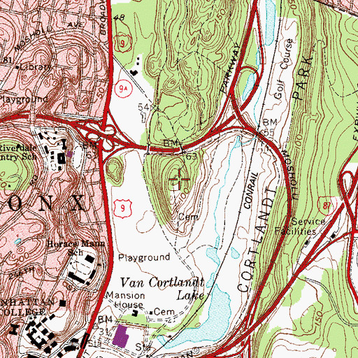 Topographic Map of Vault Hill, NY