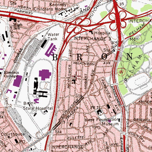 Topographic Map of Saint Theresa of the Infant Jesus Roman Catholic Church, NY