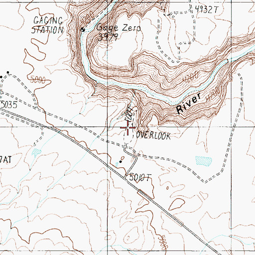 Topographic Map of Colorado River Gorge Outlook, AZ