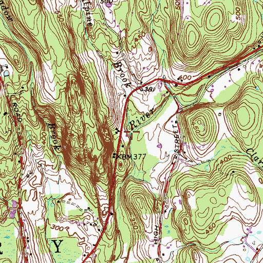 Topographic Map of Galpin Brook, CT