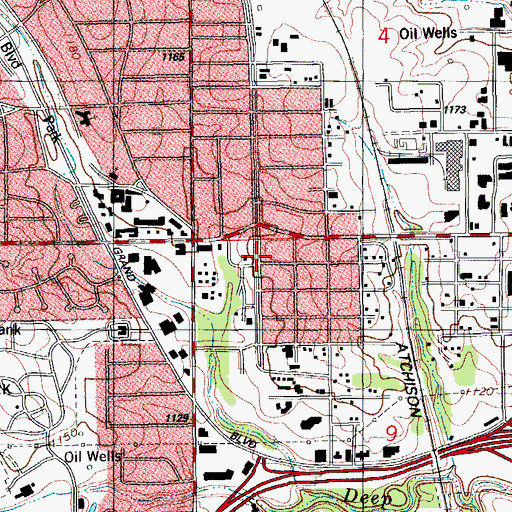 Topographic Map of Care for Change School, OK