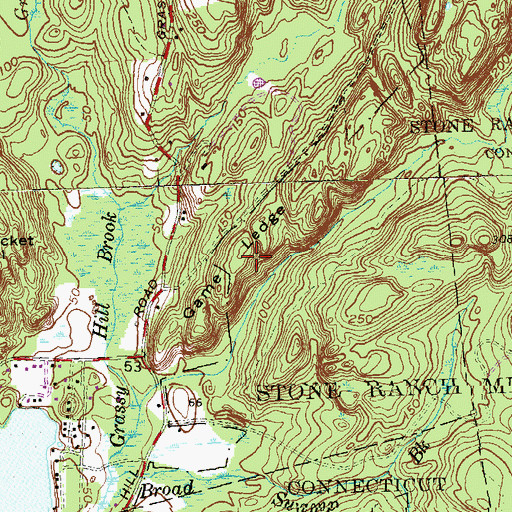 Topographic Map of Game Ledge, CT