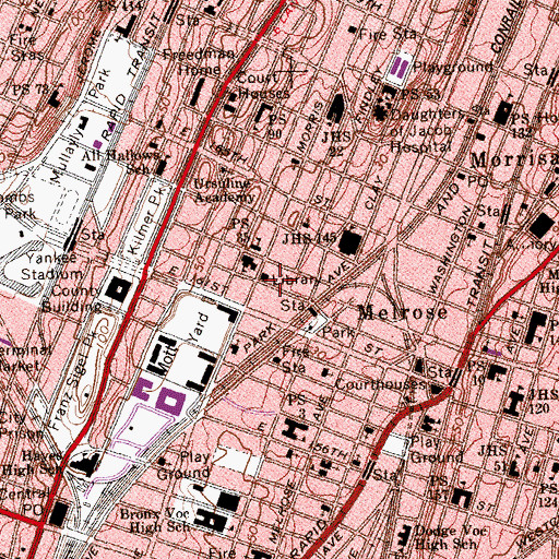 Topographic Map of Church of the Comforters, NY