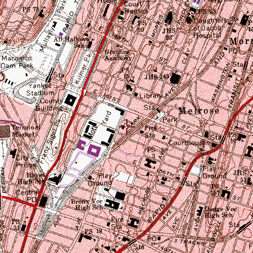 Topographic Map of Epworth Methodist Church, NY