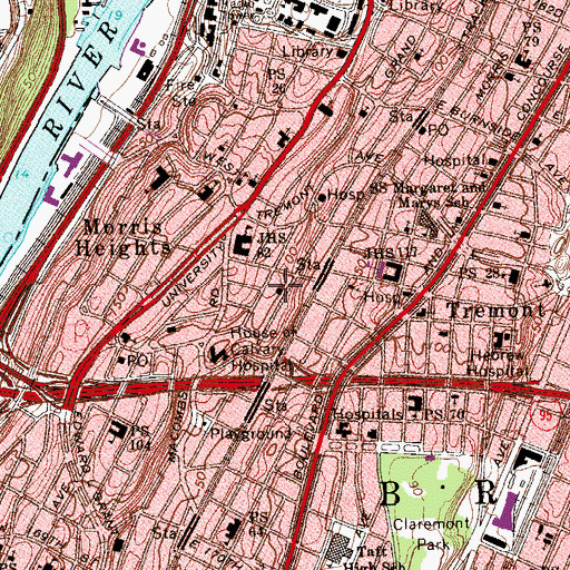 Topographic Map of Community Full Gospel Church, NY