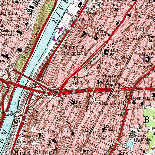 Topographic Map of Featherbed Lane Presbyterian Church, NY