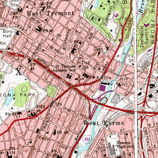 Topographic Map of Grace Episcopal Church, NY