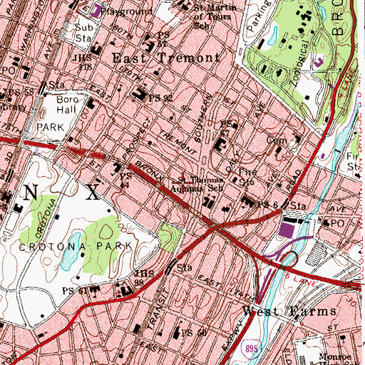 Topographic Map of Messiah Swedish Lutheran Church, NY