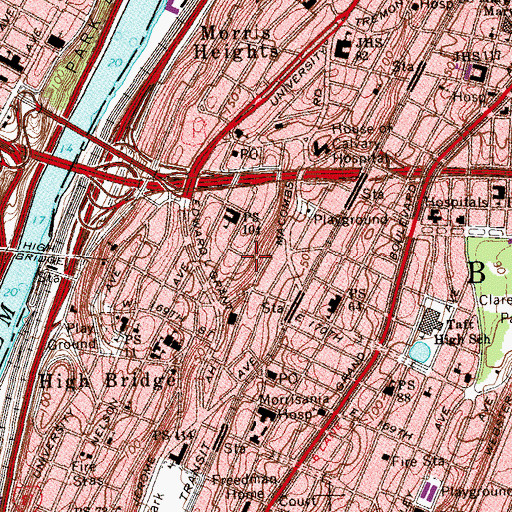 Topographic Map of Mount Cella Baptist Church, NY