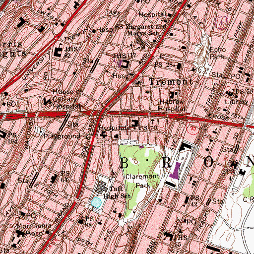 Topographic Map of Mount Gilead Baptist Church, NY