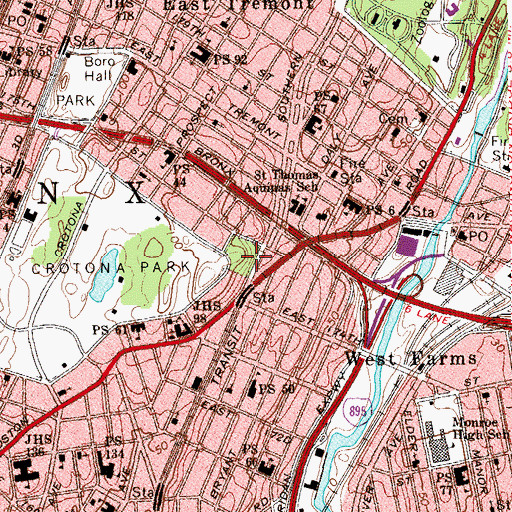 Topographic Map of Hylan Park, NY