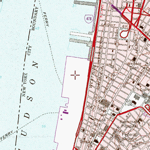 Topographic Map of Pier 18 (historical), NY