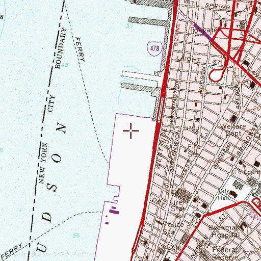 Topographic Map of Pier 20 (historical), NY