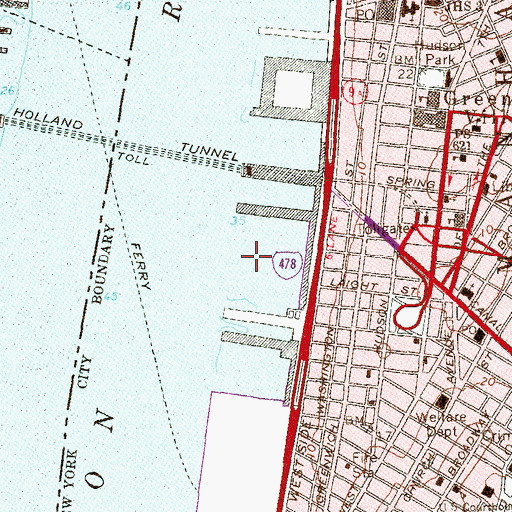 Topographic Map of Pier 29 (historical), NY