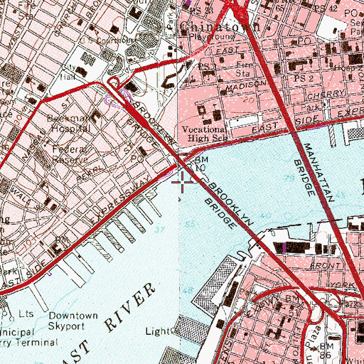 Topographic Map of Pier 21 (historical), NY