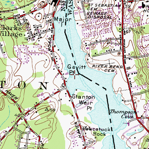 Topographic Map of Gayitt Point, CT