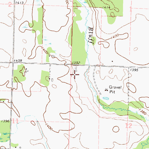 Topographic Map of Nazareth Cemetery, MN