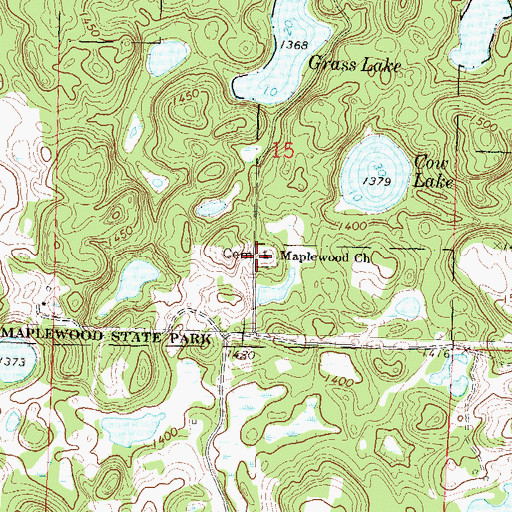 Topographic Map of Maplewood Lutheran Church Cemetery, MN