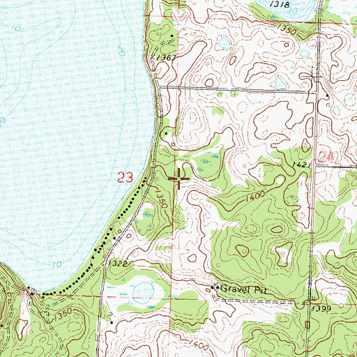 Topographic Map of East Lida Cemetery, MN