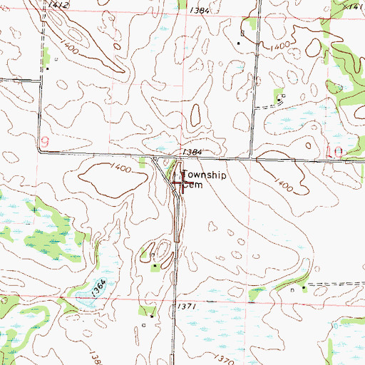 Topographic Map of Gorman Township Cemetery, MN