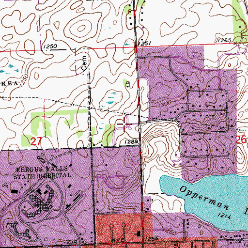 Topographic Map of Our Lady of Victory Catholic Church Cemetery, MN