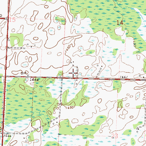 Topographic Map of Saint Paul's Lutheran Church Cemetery (historical), MN