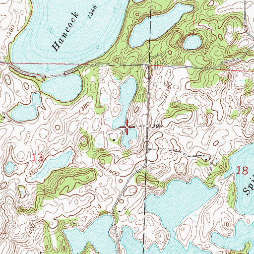 Topographic Map of Oak Hill Farm Cemetery, MN