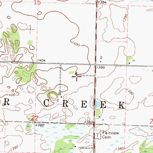 Topographic Map of Salem Evangelical Church Cemetery (historical), MN
