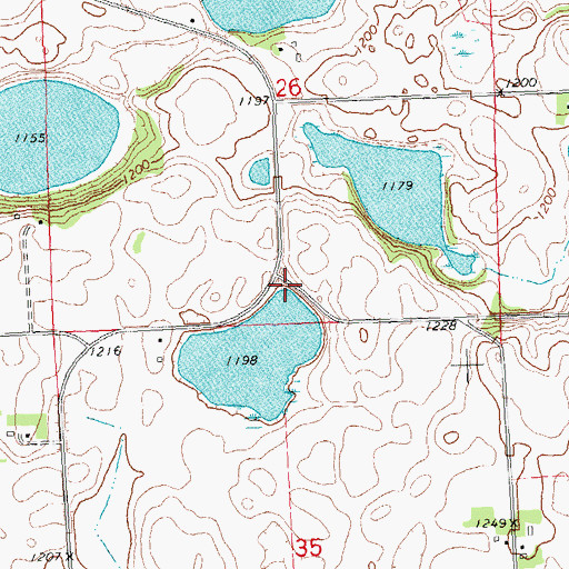 Topographic Map of Bethlehem Lutheran Cemetery, MN
